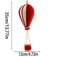 thumbnail image 3 of YaoZQ Large Red And White Velvet Hot Air Balloon Christmas Tree Ornament 14 Inch Unique Hanging Decorations For Holiday Home Decor Whimsical Xmas Party Centerpiece Gift For Travel Lover By YaoZQ, 3 of 3