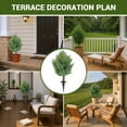 thumbnail image 7 of Danolapsi Artificial Cypress Shrub Ball Trees 2 Pack 30" Inch Fake Evergreen Plants with Ground Spikes Outdoor Artificial Plants Resistant to UV Ray for Front Porch Garden Indoor Outdoor, 7 of 7