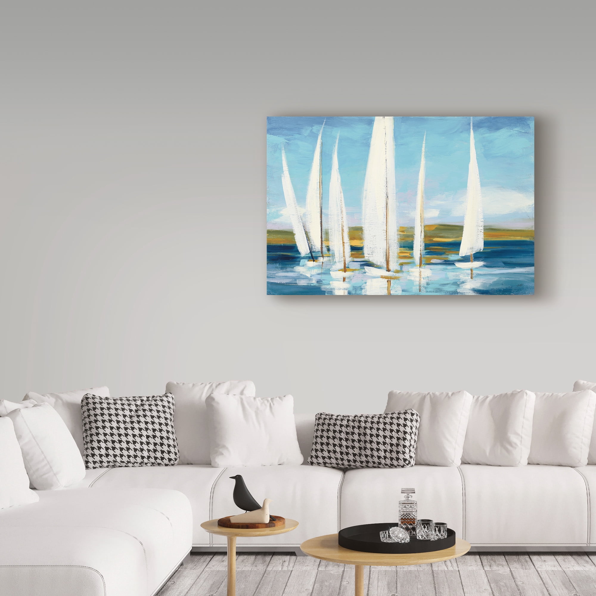 Trademark Fine Art 'Sails on Horizon' Canvas Art by Julia Purinton