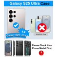 thumbnail image 2 of Funda de teléfono BXYJY para Samsung Galaxy S25 Ultra Wallet negra, 2 of 7