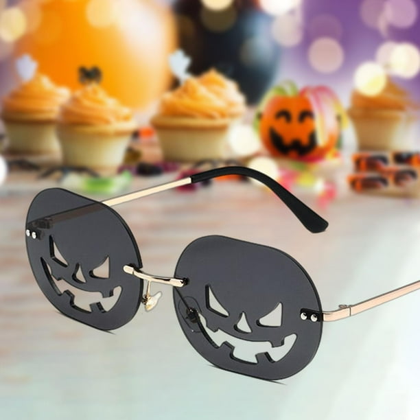 Los anteojos Cool Pumpkin Shape de sol Hollow Small Shades Eyewear de sol Accesorios Oval para ninas Fiesta de disfraces al aire libre Mujeres Magideal Los anteojos Walmart en linea
