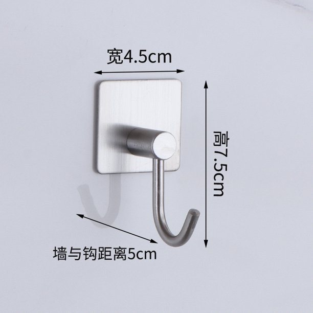 Gancho de pared para colgar llaves, pegatinas adhesivas fuertes de acero inoxidable, ganchos para baño, accesorios para el hogar