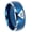 Matte Blue, variant on Masonic 32 Triangle Design Freemason 8MM Dome Brushed Finish Blue Tungsten Men Ring