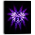 thumbnail image 2 of Bright Purple in Black Fractal Flower - Large Abstract Canvas Artwork, 2 of 3