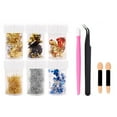 thumbnail image 2 of Juego de láminas para uñas con herramientas para uñas 6 botellas de copos yeacher lámina de uñas, 2 of 7