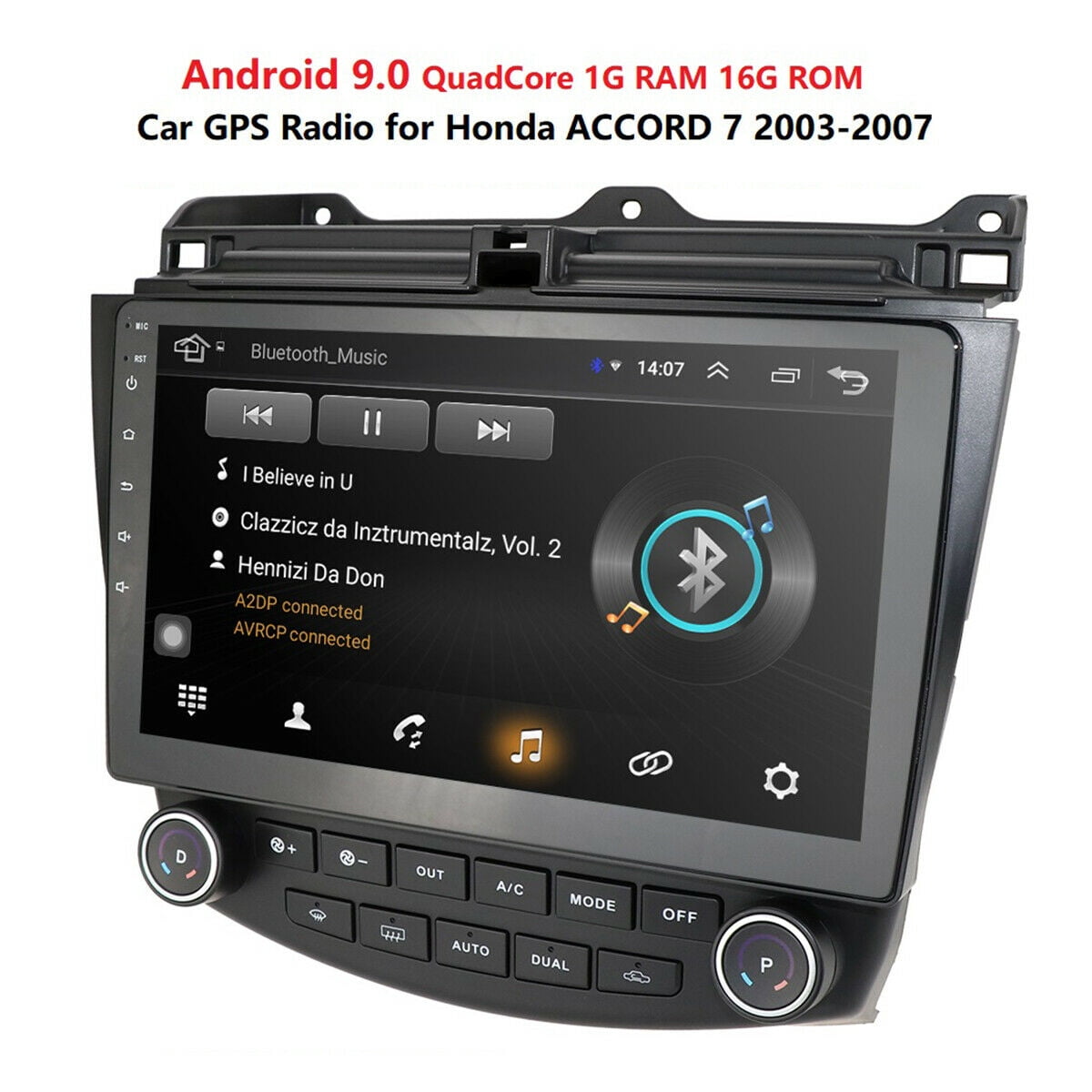 For Honda Accord 08-13 10.1" Android 9.1 Car Stereo Radio Player Wifi GPS Player 