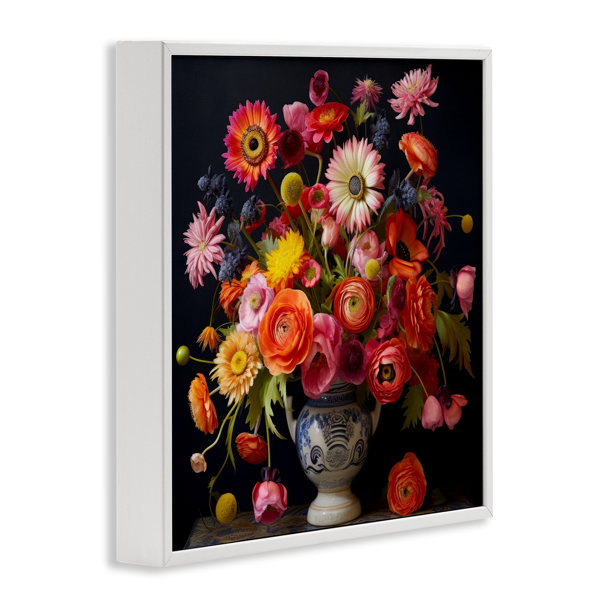 Stupell Industries Harmonious Spring Bouquet White Framed Giclee Art, design by Lazar Studio