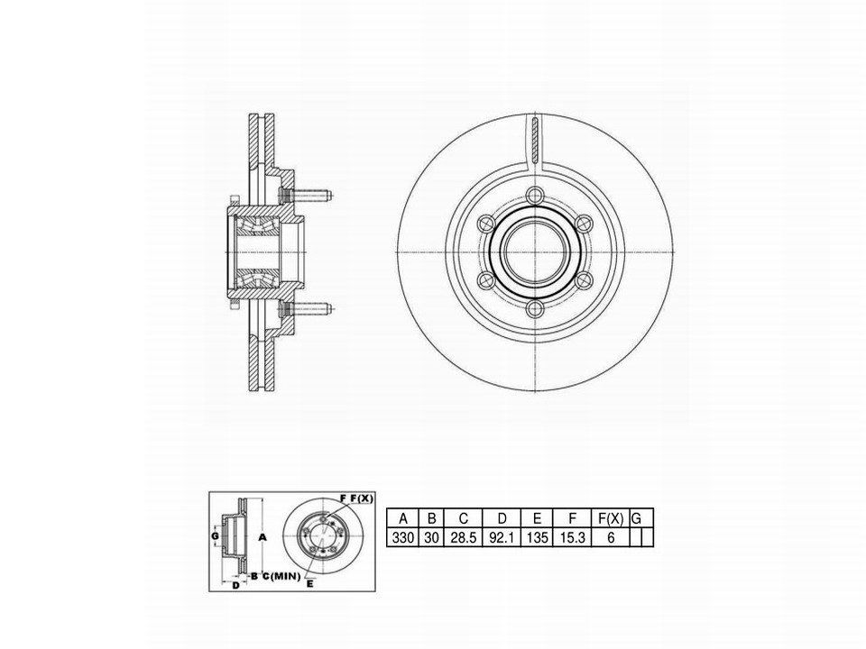 Winstop Brake Rotor and Hub Assembly, Front WS241478, Ford F-150 2008-2004