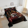 thumbnail image 4 of Winter Christmas Theme Down Comforter Cute Pug Dog Full Bedding Set Xmas Tree Animal Holiday Comforter Set For Kids Teen Adults,Red Gift Pattern Soft Lightweight Quilt Set, 4 of 7