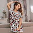 thumbnail image 3 of Gaeub Insects Print Women's Short-Sleeved Nightdress,Loose Comfy Pajama Sleepwear,Summer Night-dresses for Women, 3 of 6