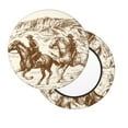 thumbnail image 2 of Rateoe Western Desert Cowboys1 Pattern Round Bar Stool Seat Covers,Washable Stool Cushion Slipcover Elastic Bar Chair Covers for 12-14 Inch Chair -12 inch, 2 of 7
