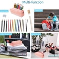 thumbnail image 5 of Estuche Escolar con Doble Compartimento Grande, Estuche de Gran Capacidad con Asa Estuche para Lápices Niños Niñas Estudiantes Mujeres Hombres Niños Adolescentes Adultos, Rosa, 5 of 5