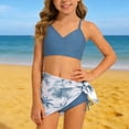 thumbnail image 2 of Shadoumai Girls Tankini Swimsuit 2 Piece Bathing Suits for Girls Square Collar Swim Tank Top and Drawstring Bottoms for 9-16Y, 2 of 4