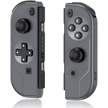 Joycons for Nintendo Switch/Switch OLED/Switch Lite，Left and Right Switch Joycons Support Dual Vibration/Wake-up Function/Motion Control(Black)