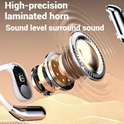 Open Ear Earbuds - True Powerful Bluetooth 5.4 Open Ear Earbuds, Ipx5 Waterproof, True Wireless Open Ear Earbuds with LED Display, Waterproof Sport Earhooks, Deep Bass