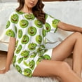 thumbnail image 6 of Bingfone Happy Fruit Print Pajamas Sets for Women Soft Short-Sleeved Pjs with Lounge Shorts Two Piece Sleepwear, 6 of 8