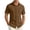 Brown, variant on GrmtClth Shirts for Men Comfy Collared Top Classic Short Sleeve Polo Shirts Trend Button Down Clothing with Pocket Brown L