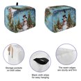 thumbnail image 5 of Toaster Cover 2 Slice, Dark Blue Christmas Dustproof Bakeware Oven Protector with Top Hook, Snowman Xmas Tree Snowflake Gifts Elk Waterproof Small Kitchen Appliance Toasters Dust Cover, 12"x7.5"x8", 5 of 9