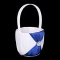 thumbnail image 3 of Bewildely Elegant Satin Crystal Wedding Ceremony Party Basket Girl White Flower Blue Kits de decoración para fiestas, 3 of 6