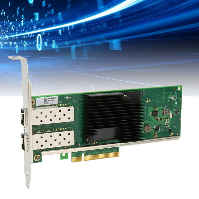 SFP+ PCIE Card NIC, Transmission Stable 2 SFP 10 Gigabit Ethernet LAN Card pour Ordinateur