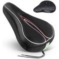 thumbnail image 1 of Funda para sillín de bicicleta, funda de espuma viscoelástica para sillín de bicicleta, 18 x 28 cm x 3,5 cm, antideslizante, con tira reflectante para bicicleta de montaña, bicicleta estática, bicicl JAMW Sencillez, 1 of 5