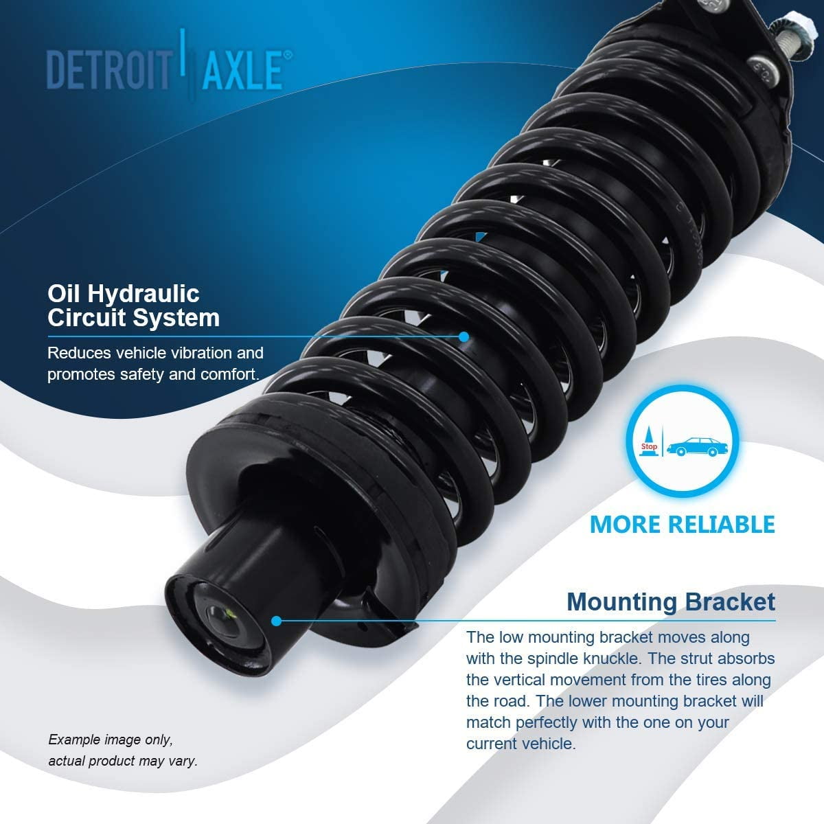 Detroit Axle - Front 12pc Suspension Kit for 2005 2006 2007 Jeep Liberty, 2 Struts 2 Rear Shock Absorbers 2 Upper Control Arms 2 Lower Ball Joints 2 Sway Bar Links 2 Outer Tie Rods Replacement