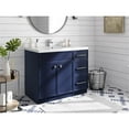 thumbnail image 2 of Cutler Kitchen and Bath Manhattan 36" Wood/Marble Bathroom Vanity in Blue, 2 of 5