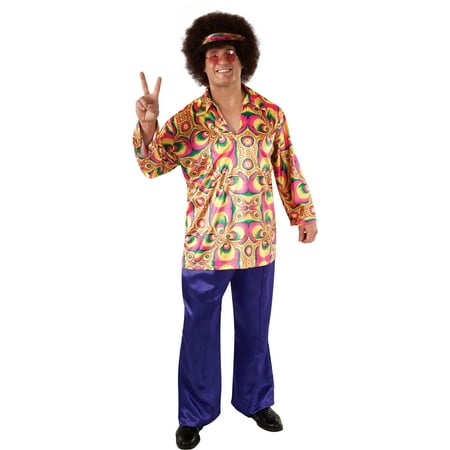 Feeling Groovy Purple Daze Woodstock Hippie Hendrix Mens Costume R888680 - Standard Large ( up to 44