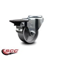thumbnail image 2 of 3 Inch Semi Steel Wheel Swivel Bolt Hole Caster with Posi Lock Brake SCC, 2 of 2