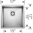 thumbnail image 2 of BLANCO PRECISION R10 Bar Undermount, 2 of 2