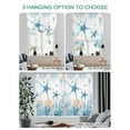 thumbnail image 4 of Blue Starfish Coastal Tie Up Curtains for Windows 63 Inch Length Balloon Curtains Kitchen Adjustable Balloon Window Shade Summer Ocean Nautical Coral Jellyfish Tie Up Bathroom Curtain Window 42"x63", 4 of 6