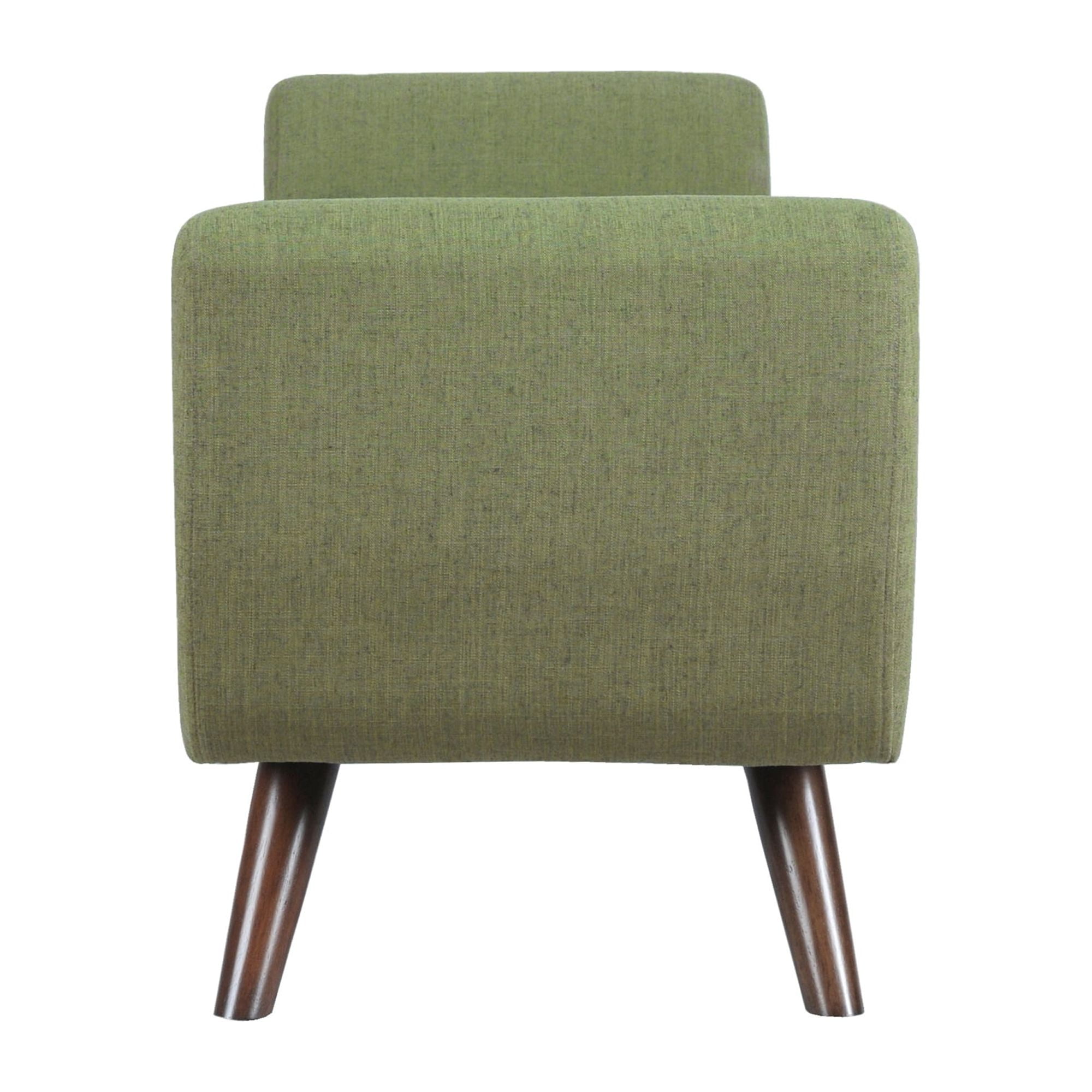 HomePop Modern Storage Bench, 60"W x 18"D x 21"H, Olive Green