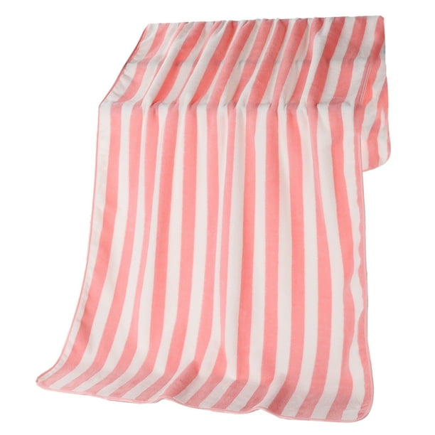 1 UNID CORAL FLEECE Toalla de baño Espesado Playa Toalla Ancha Stripte Soft Ducha Toalla