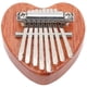 thumbnail image 1 of HeartShaped Thumb Piano Portable Crisp 8Tune Mahogany Keyboard Instrument for Beginners, 1 of 4