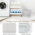 thumbnail image 4 of Carrito rodante de metal LIWNYRK de 2 niveles 45 x 30 x 41 cm, blanco, 4 of 8