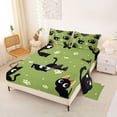 thumbnail image 2 of jejeloiu Cartoon Cat Paw Print Full Size Sheets Kids,Cute Kitten Pattern Bed Sheets,4pcs, 2 of 6
