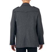 Alpine Swiss Jake Mens Pea Coat Wool Blend Double Breasted Dress Jacket Peacoat