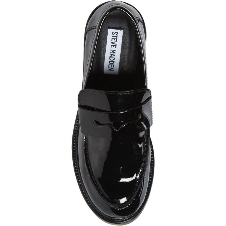 Cool Planet by Steve Madden Faux patent Black Penny Loafers rubber soles SZ 10M $_57.PNG?set_id=880000500F main image 3