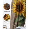 thumbnail image 3 of Sunflowers Kitchen Curtains Rustic Summer Botanical Floral Wooden Grain Cafe Short Curtains for Bathroom Blackout Window Curtain Small Window Treatment Drapes for Bedroom Living Room 52"x45"x2, 3 of 9