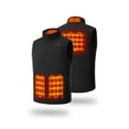 thumbnail image 1 of ORORO Heated Fleece Vest for Men with Battery, 4-Zone Heating Fleece Base Layer for Winter (Black, S), 1 of 8