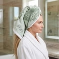 thumbnail image 7 of REGALWOVEN Pure Cotton Decorative Hand Towels with Dandelion Pattern, Ultra Soft Absorbent Quick Dry Bathroom Towels for Home, Spa, 29" x 13" Green 2pk, 7 of 7