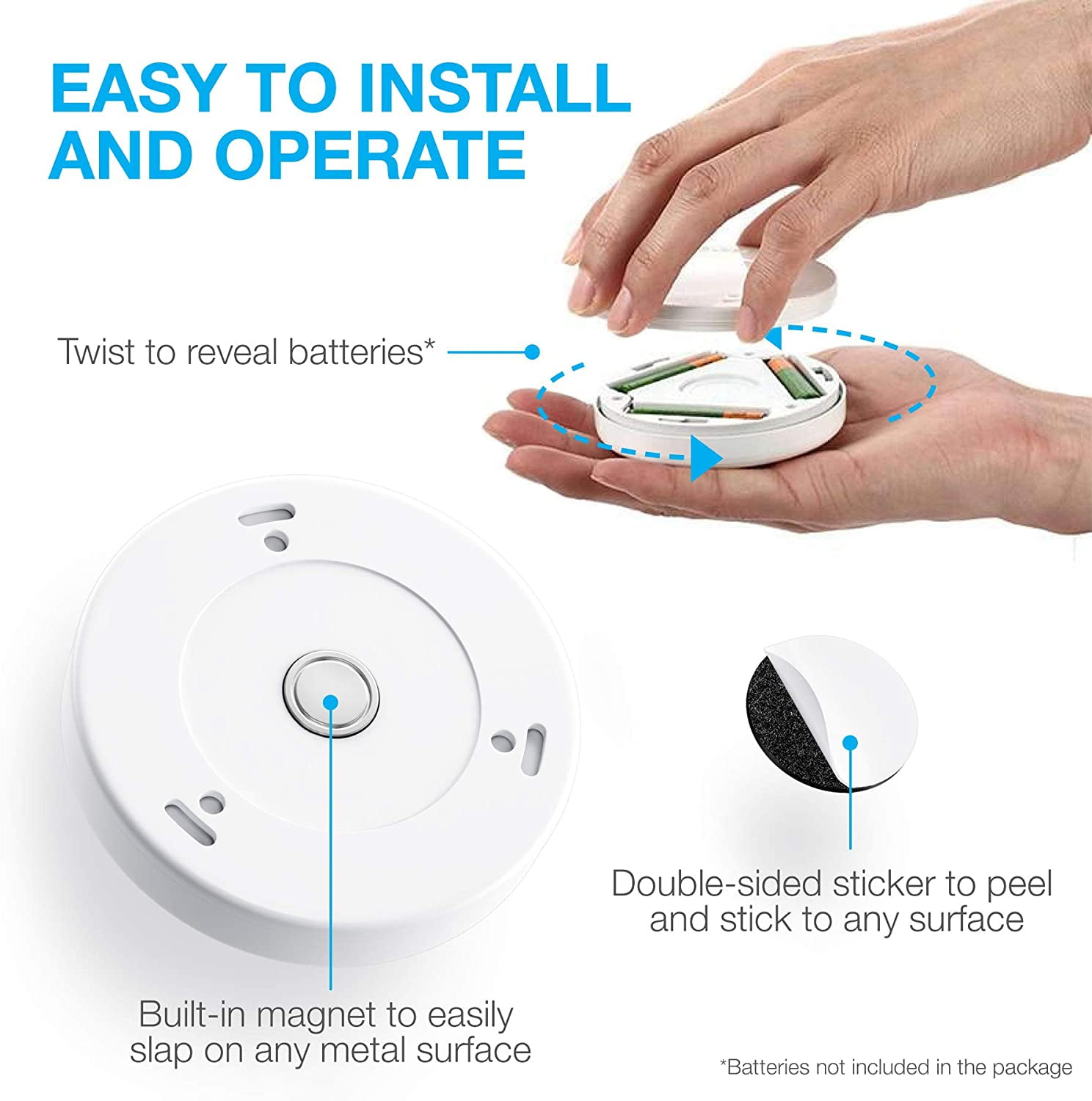 Motion Sensor Light Stick Anywhere No Tools 3 pack Wall Light Closet Light