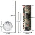 thumbnail image 5 of 20oz Pioneer Flower Skinny Tumblers Stainless Steel Tumbler with Lid and Straw,Vacuum Insulated Double Wall Travel Tumbler Cups with Cleaning Brush for Coffee,Tea, 5 of 6