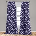 thumbnail image 4 of Ambesonne Sheep Curtains, Minimalist Cartoon Animals, Pair of 28"x95", Dark Indigo Pastel Purple, 4 of 4