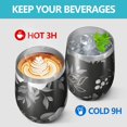 thumbnail image 4 of Floral 12oz Stainless Steel Insulated Wine Tumbler with Lid and Straw – Double Wall Vacuum Mug for Hot & Cold Drinks, 304 Steel Interior, Sweat-Free Design,Thanksgiving,Christmas, Spring,Flower, 4 of 5
