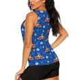 thumbnail image 3 of Lsque Dinosaur Driving Printed Workout Tank Tops for Women, Athletic Sports Tank Tops, Compression Sleeveless Dry Fit Shirts,Sleeveless Yoga Shirt-Large, 3 of 9