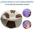 thumbnail image 3 of Sillon Puff Lunics Balon Soccer Grande blanco/capuccino, 3 of 6