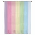 thumbnail image 2 of Rainbow Stripes Sheer Curtains 72 Inches Long, Modern Colorful Cream Striped Aesthetics Light Filering Curtains, Breathable Simi Curtain Privacy Drapes for Living Room Bedroom Window Treatment, 2 of 9