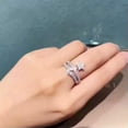 thumbnail image 5 of K-KED Luxury Women 925 Silver Star Rings Gifts Cubic Zirconia Delicate Jewelry Size 6-10-9-Silver, 5 of 7