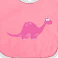 thumbnail image 4 of Inktastic Pink Dinosaur Girls Baby Bib, 4 of 4